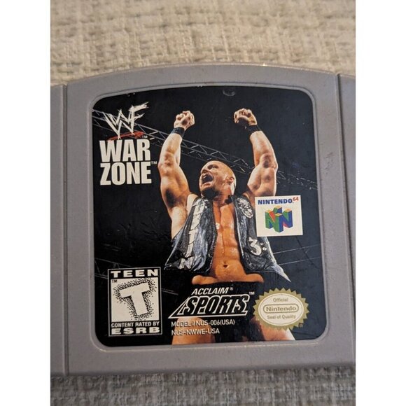 WWF War Zone (Nintendo 64, 1998) N64 Authentic Cartridge Only - Picture 2 of 7